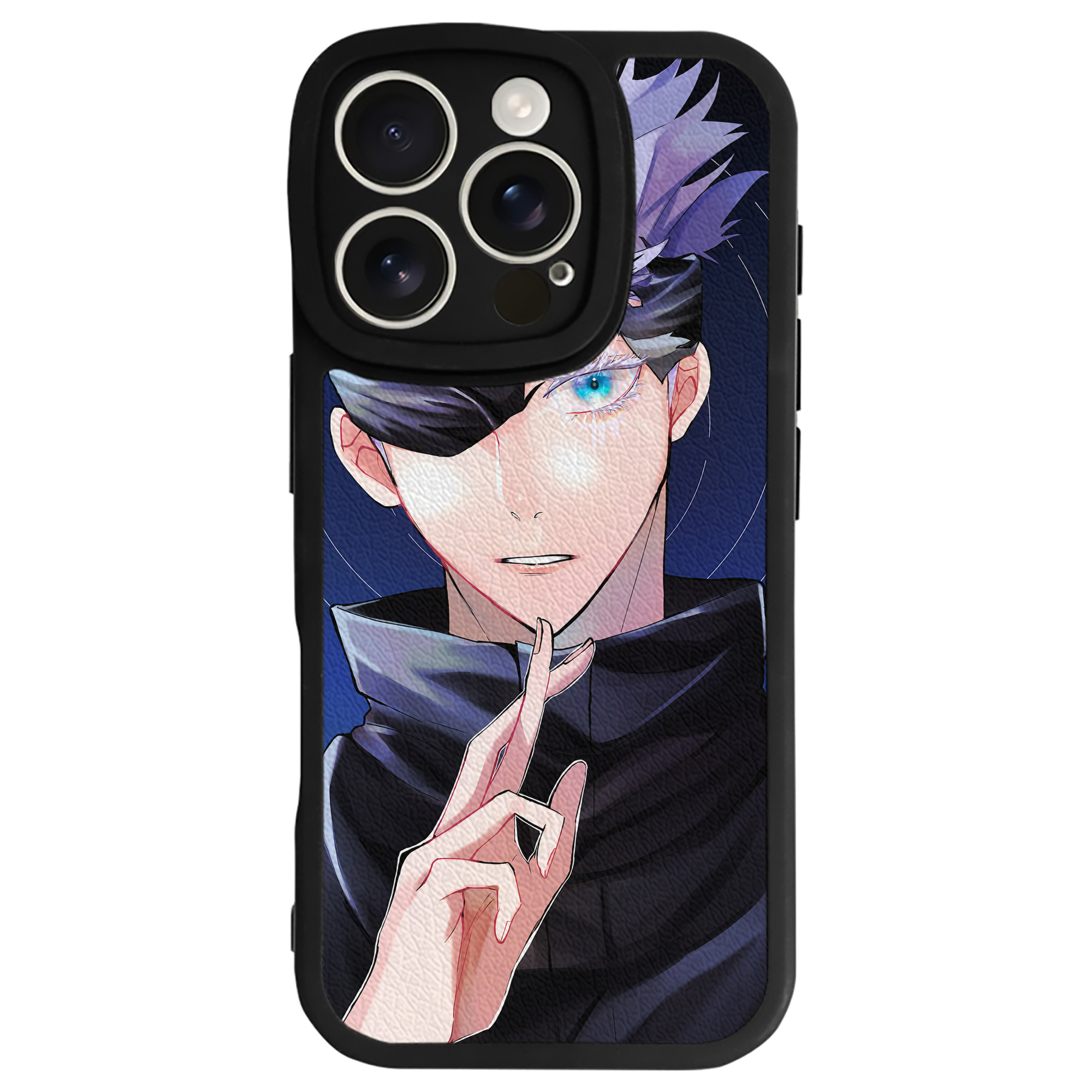 （画像用） 呪術廻戦 Jujutsu Kaisen 【iPhone 16シリーズ対応】シリコンスマホケース（レザー調） 材質：シリコン